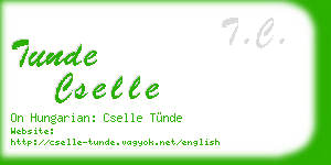 tunde cselle business card